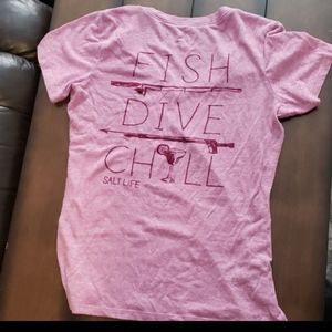 Salt life v neck tee